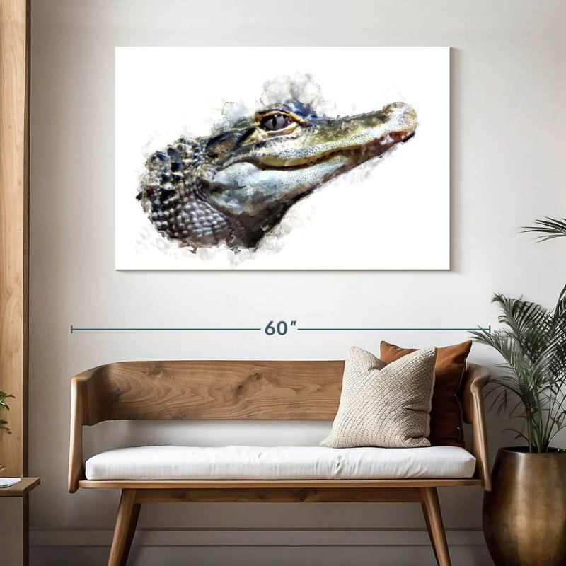 Tête de crocodile Crowle, H 32 po x l 48 po