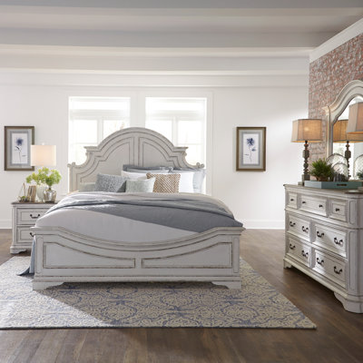 Colchester Queen Panel Bed, Dresser & Mirror, Nightstand Bedroom Set