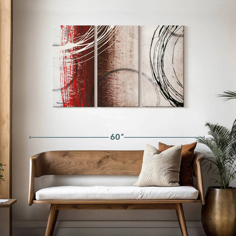 Avery Tricolored Gestures II, 28" H x 45" W