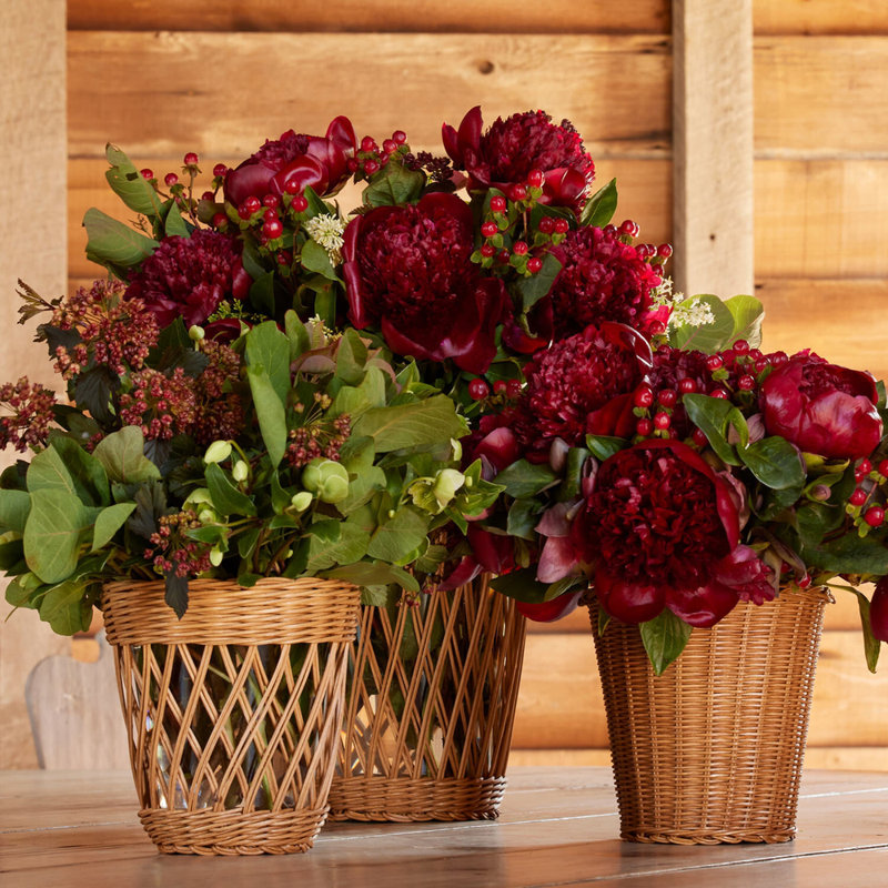 Wicker Table Vase