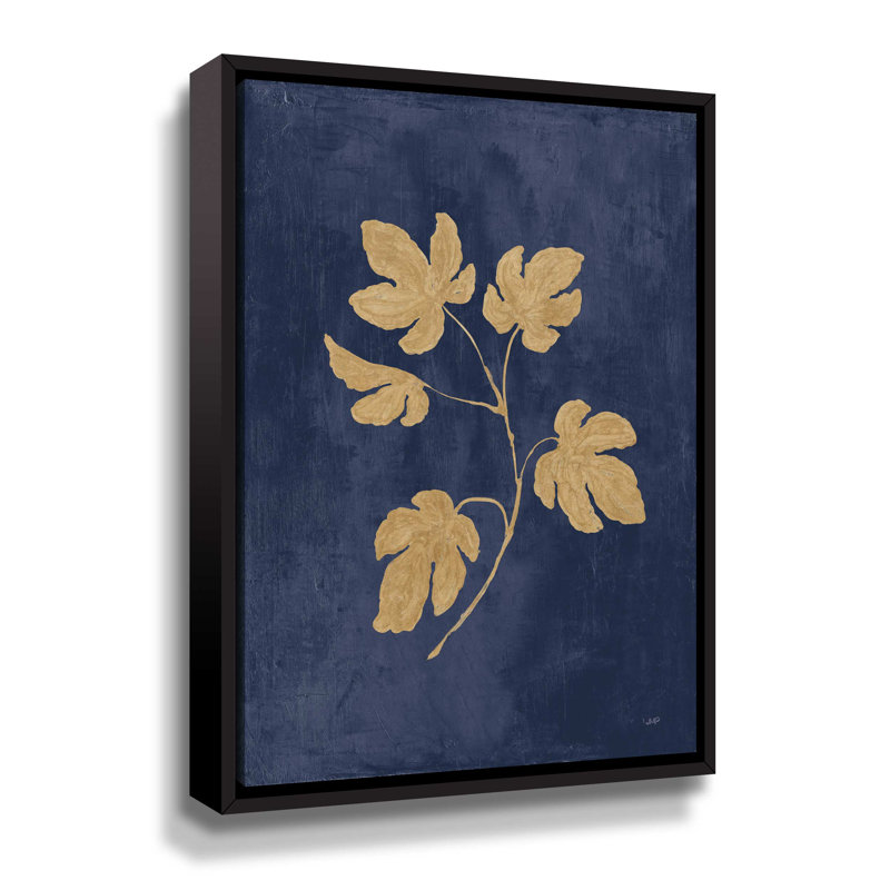 Toile tendue avec galerie Botanical Study III, Cadre noir, H 10 po x l 8 po x P 2 po