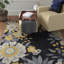 Tapis fabriqué à la main Marisela - gris et jaune-31943143
