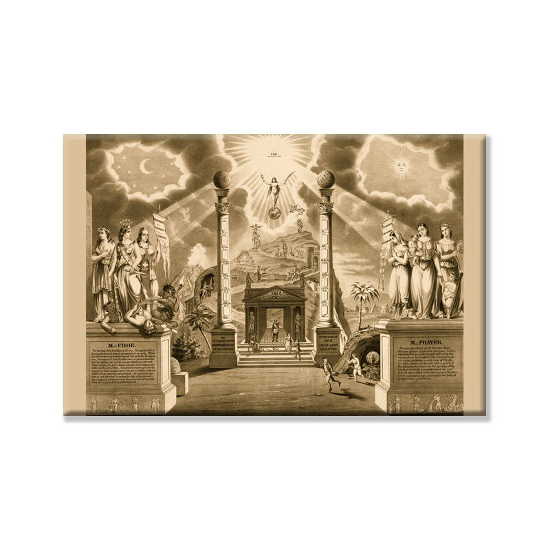 « symbols masonic chart », impression sur toile tendue, 24 po x 36 po