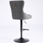 Cuir PU confortable, siège réglable en hauteur pour la maison et le pub (noir, 2 chaises de bar noires avec hauteur, dossier (2 paires)-1318730053