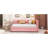 Upholstered Daybed With Trundle Sofa Bed Frame No Box Spring Needed, Linen Fabric-1375427359-1375427353