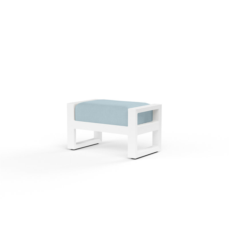 Newport Outdoor Ottoman, Canvas Skyline Sunbrella®