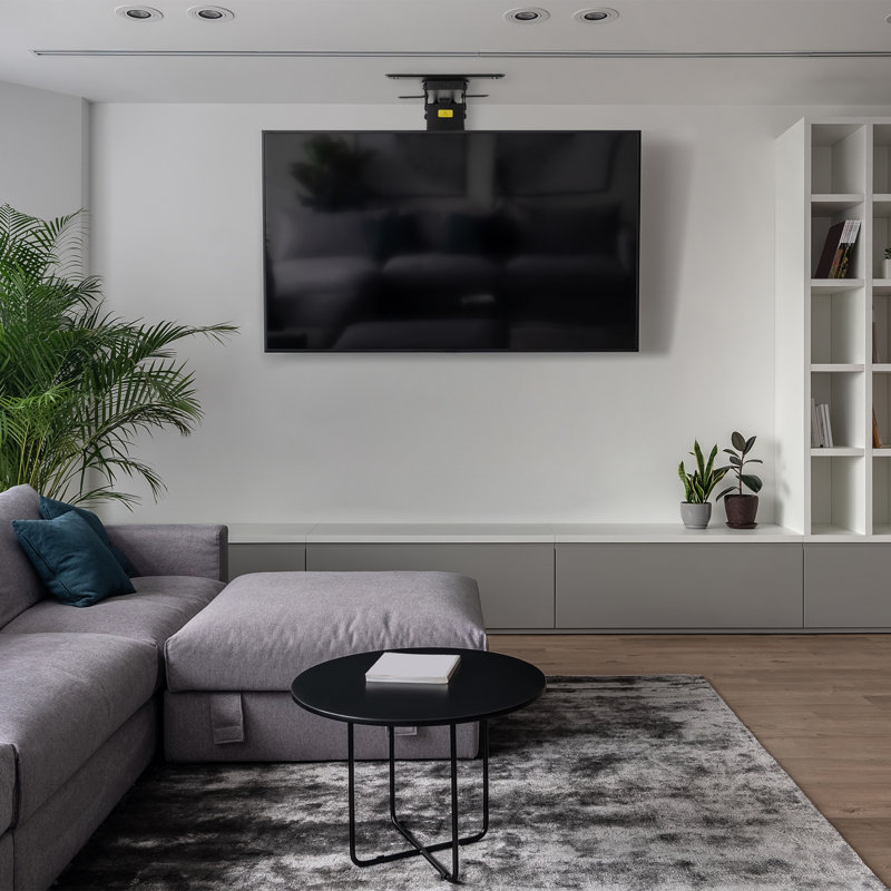 VIVO Motorized Flip Down Ceiling TV Mount for 40" to 85" Screens, Black