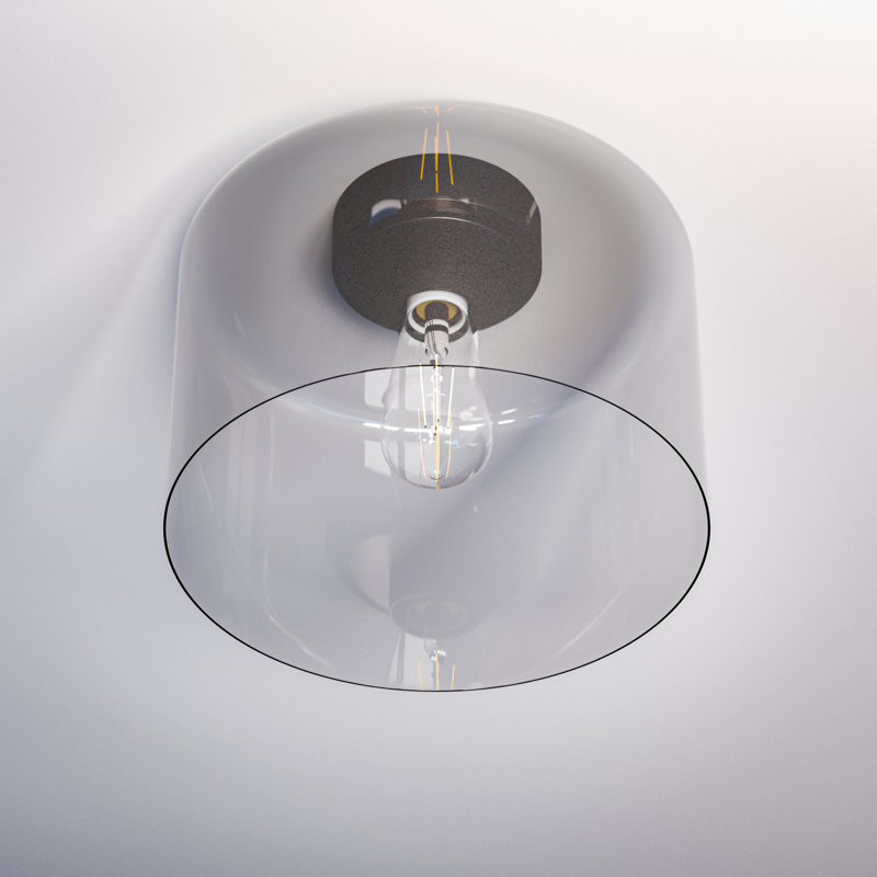 Clematite Glass Flush Mount, Oil rubbed bronze