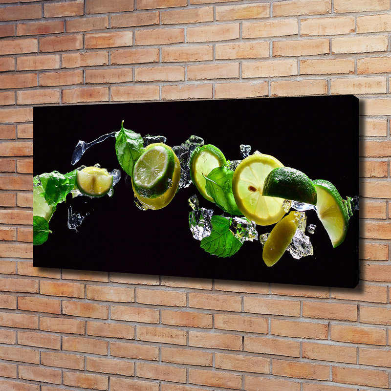Lime and Lemon 1 Piece Wrapped Canvas Wall Art