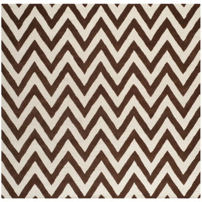 Sanyla Hand Tufted Wool Chevron Rug
