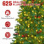 Arbre de Noël artificiel 9 pi pré-éclairé, 9 pointes, pin vert complet avec 700 DEL 11 modes-639967601