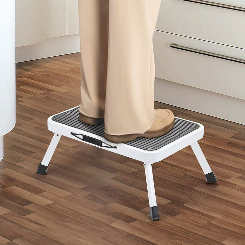 1 - Step Plastic Lightweight Folding Step Stool