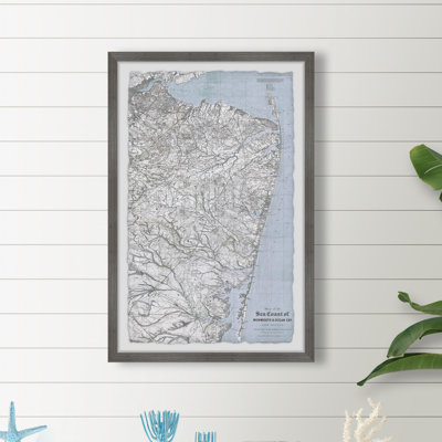 Vue de dessus bleu - Reproduction d'art graphique sur papier encadré