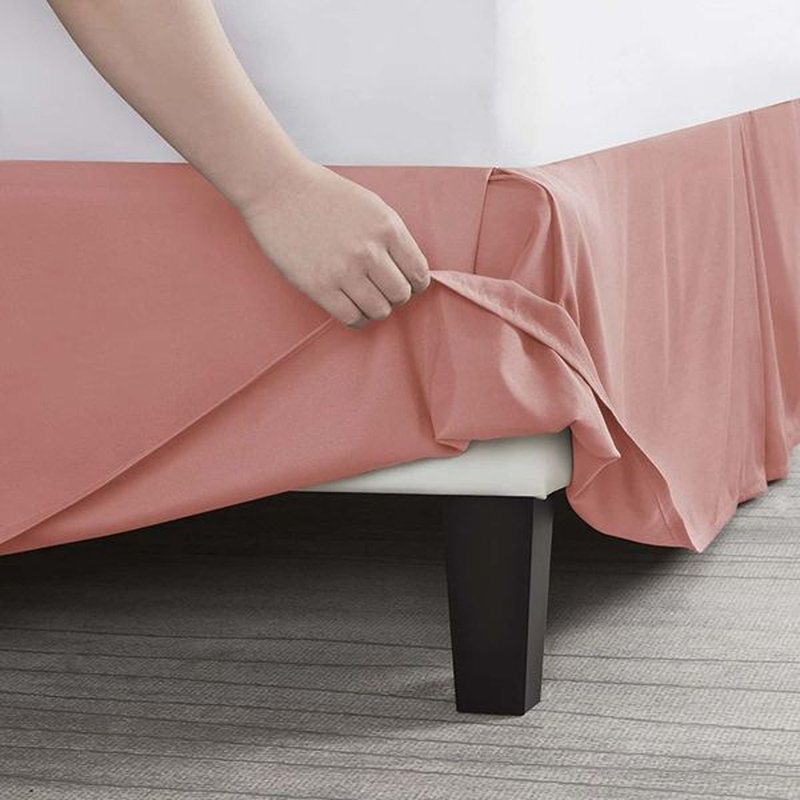 Luxury Pleated 14" Bed Skirt, Misty Rose, California King