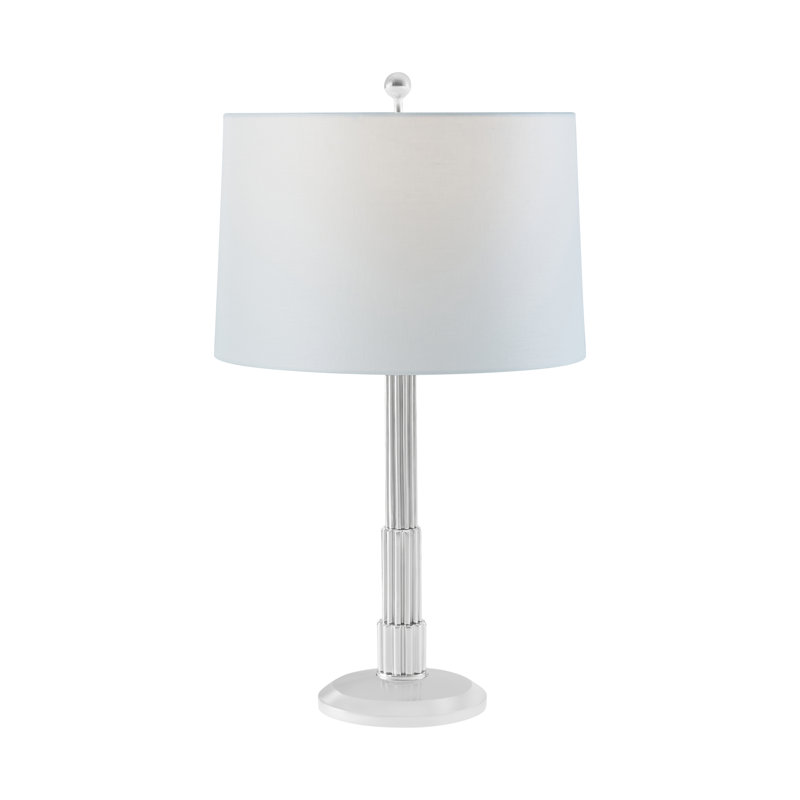 Lampe d'éclairage TA, Plaqué nickel, H 30 po x l 17 po x P 17 po