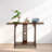 Dentrell 32.7"H Bamboo Console Table, Entryway Table Walnut Color