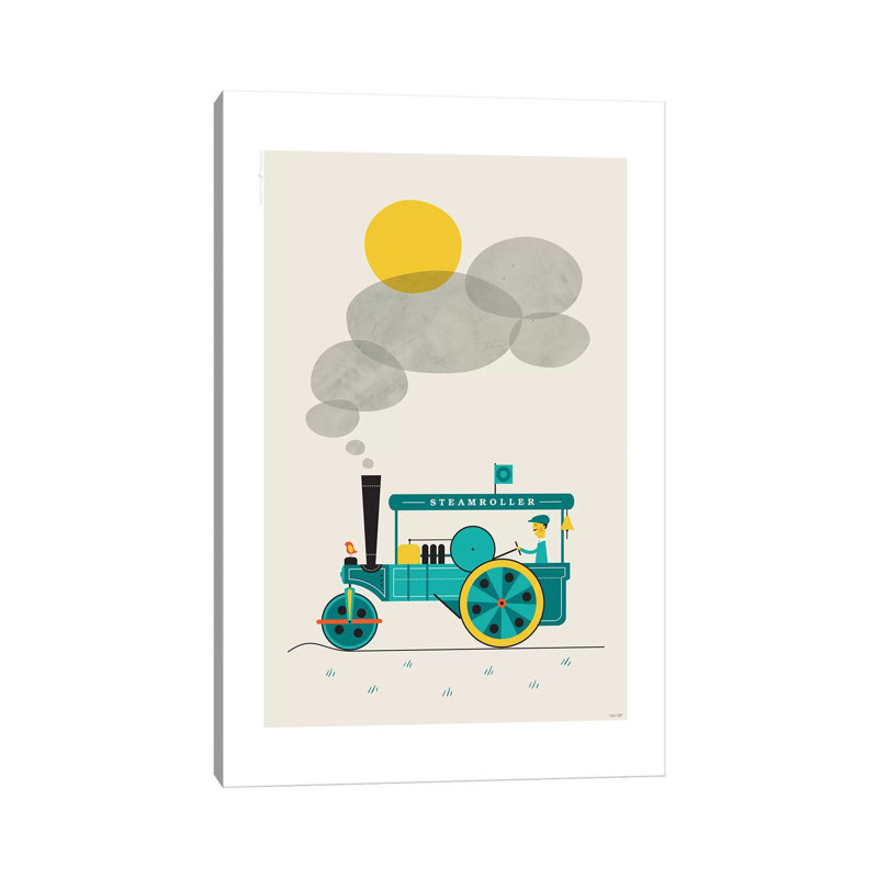 Steamroller by TomasDesign - Wrapped Canvas Print, 45.72cm H x 30.48cm W x 1.91cm D