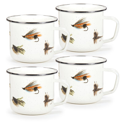 Set of 4 Fishing Fly Grande Mugs