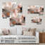 Décoration murale acrylique rose, cercle rose et or chaos IV - formes modernes abstraites-101524584