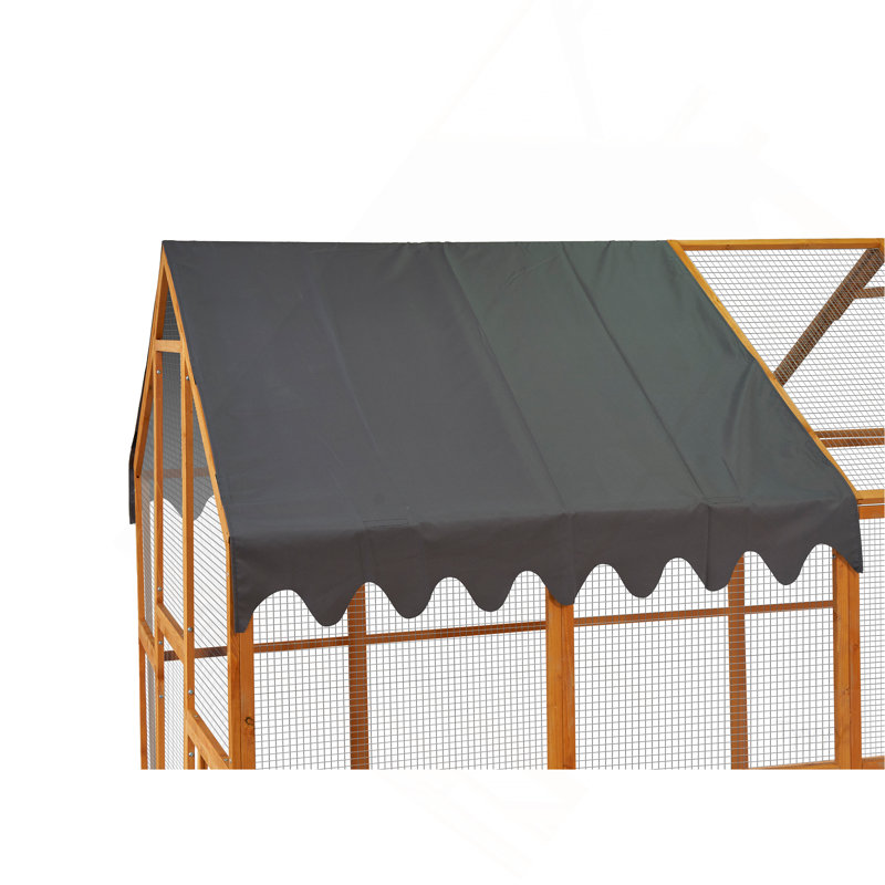 Enclos de poulailler d'extérieur 110 po, grand parc pour chat, housse imperméable améliorée