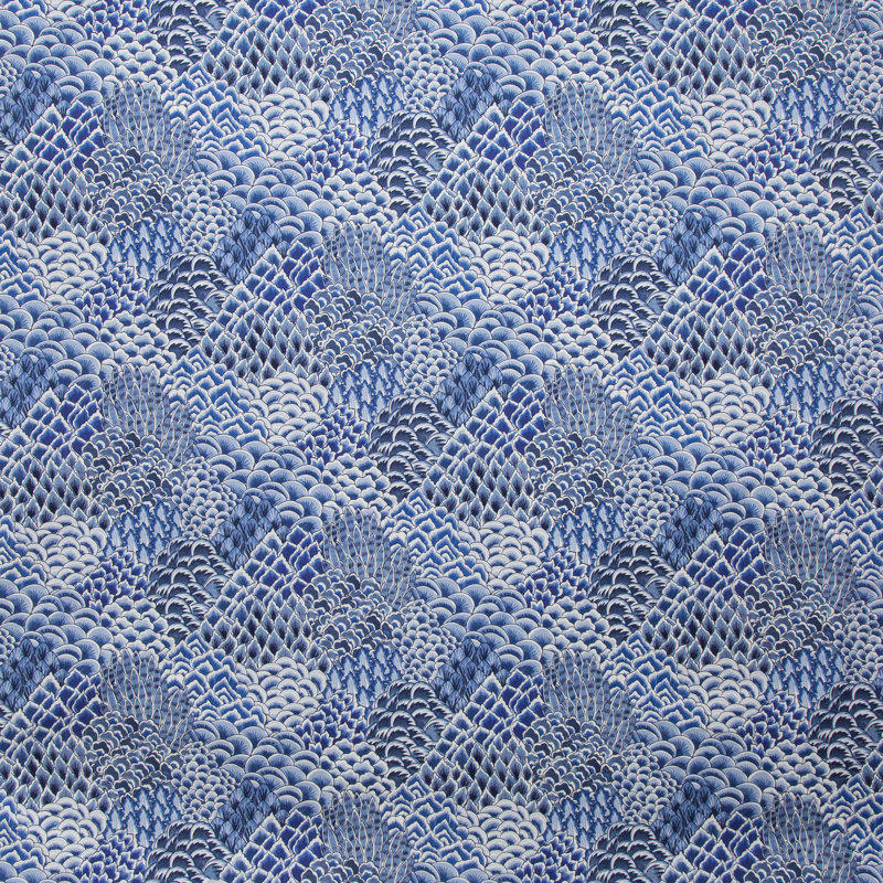 Grand Bazaar Katibi 100% Cotton Fabric, Blue