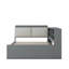Twin Size Platform Bed With Shelves,Trundle And Storage Headboard-636953870-636953871