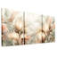 Toile douce, ensemble de 3 feuilles de botanique sur toile-1244833841
