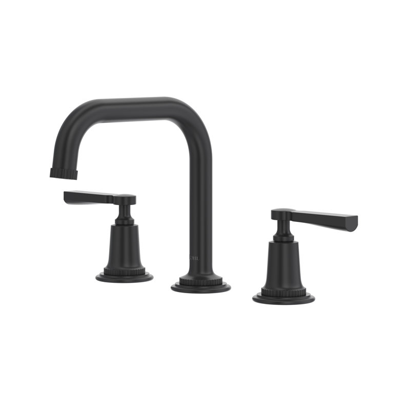 Apadana Widespread Lavatory Faucet With U-Spout, Matte Black