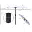 Grand parasol de marché extérieur à double face de 9,5 pi avec bouton-poussoir inclinable et manivelle Outsunny-503866360