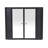 Bathroom Cabinet With 2 Mirrored Doors, Open Compartment, Metal Frame, Antique Black, Mid-century Style, 27.66 In Depth, 29.1 Lb Package Weight Storage Mirrors And Shelf, Contemporary 8.32 Wide,-1857356649