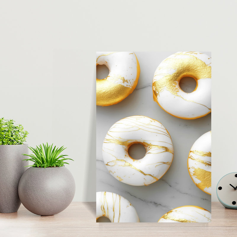 Art mural moderne Donuts, 18" H x 12" W