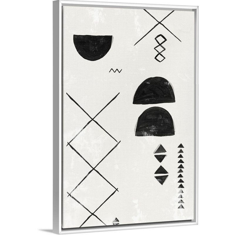 «African Motifs I» par Isabelle Z - reproduction d'art, H 32 po x l 22 po x P 1,75 po, Toile blanche encadrée