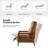 Gladys Mid-Century Modern Genuine Leather Pushback Recliner-1935274485
