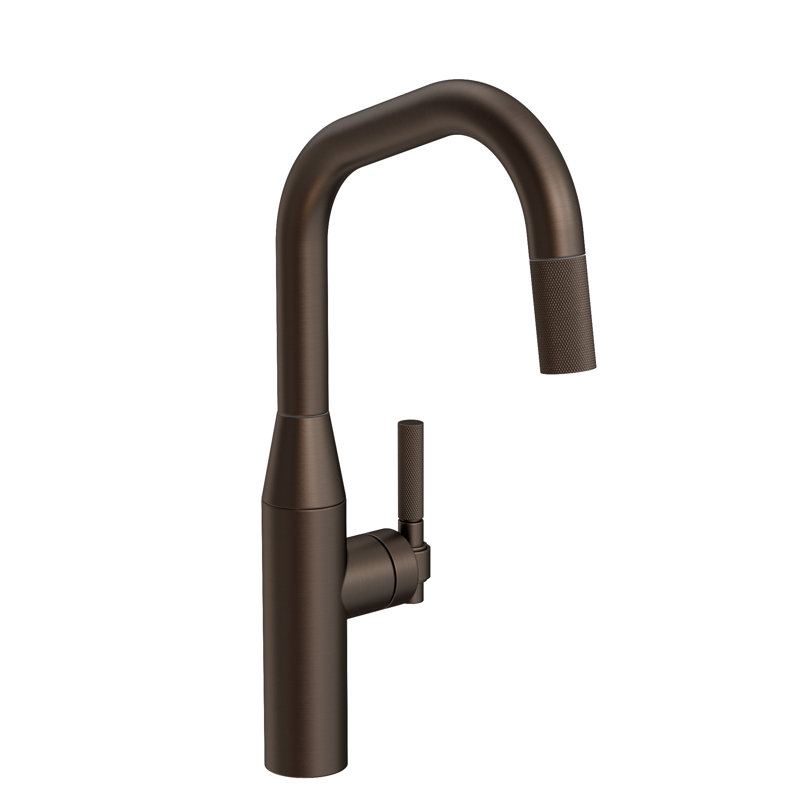 Muncy Single Handle Pull Down Kitchen Faucet, English Bronze
