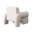 Chaise d'appoint Noa en sherpa ivoire
