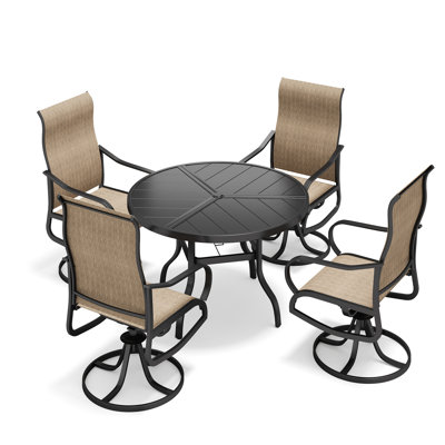Tysan 6-Person Outdoor Dining Table and Chair Set