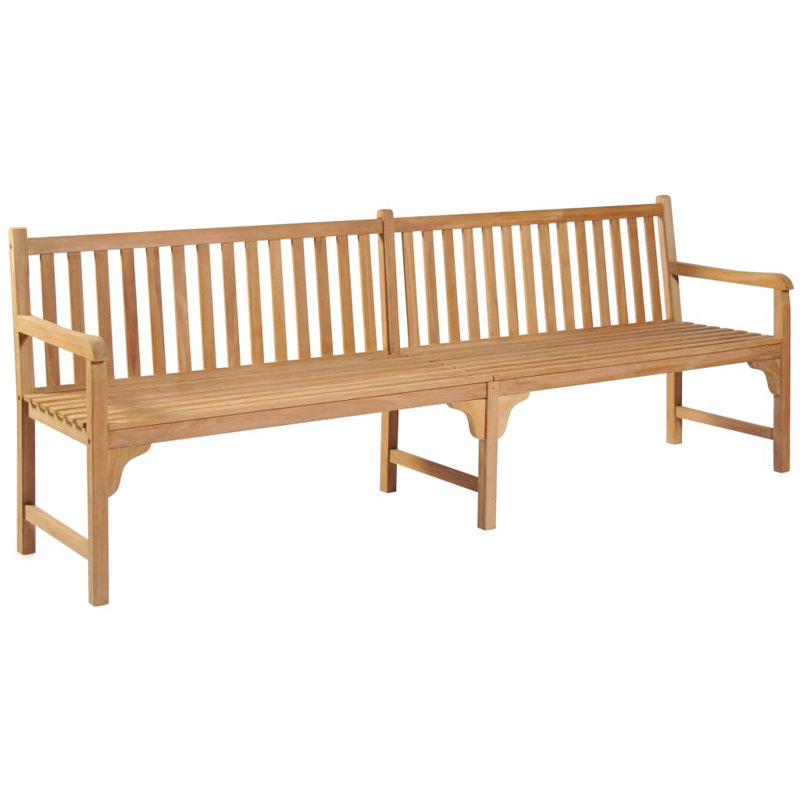Orkin Solid Wood Teak Outdoor Bench, 90cm H x 228cm W x 62.5cm D