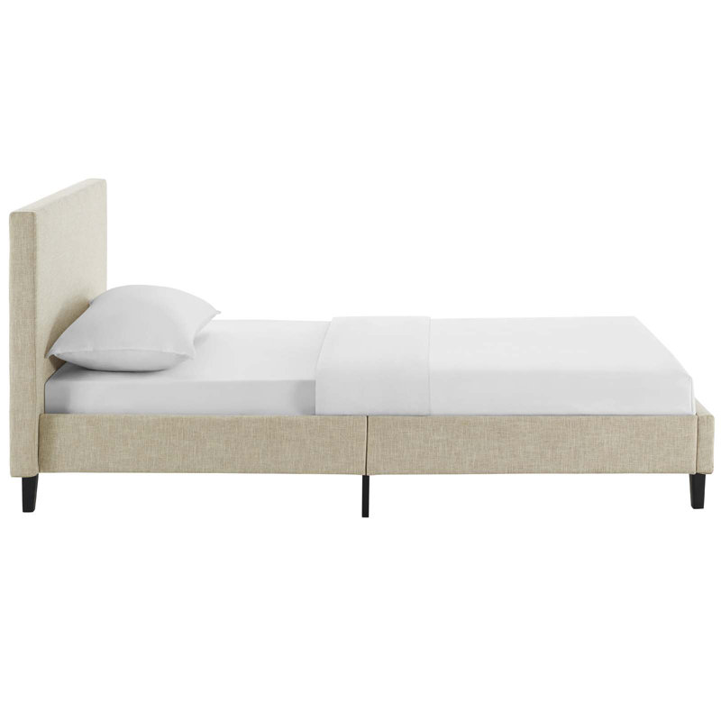 Modway Bed Frame, Twin, Beige