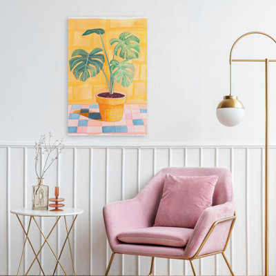 Sunroom Monstera I - Illustration aquarelle florale et botanique