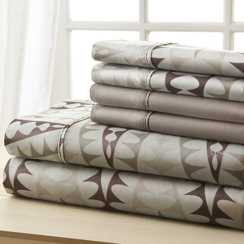 Socorro Microfiber Geometric Sheet Set, Full