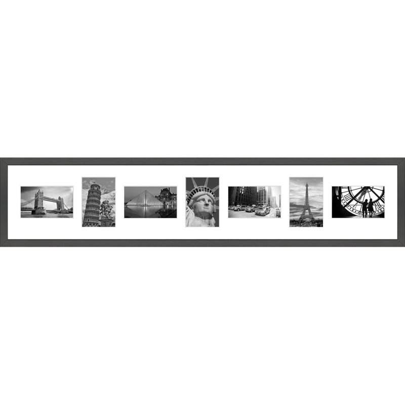 Lanessa Wood Picture Frame with Mat, Dark Grey