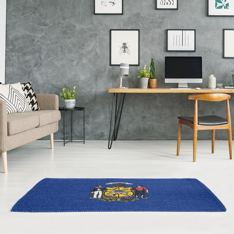 Tapis de chenille de l’indicateur wisconsin, Rectangle 2 pi x 3 pi