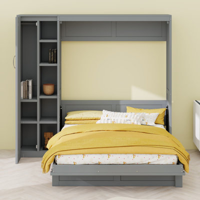 Lit escamotable mural avec tablettes Murphy
