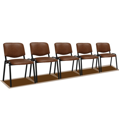 5 Pcs Waiting Room Chairs, Church Chairs Conference Room Stackable Chairs