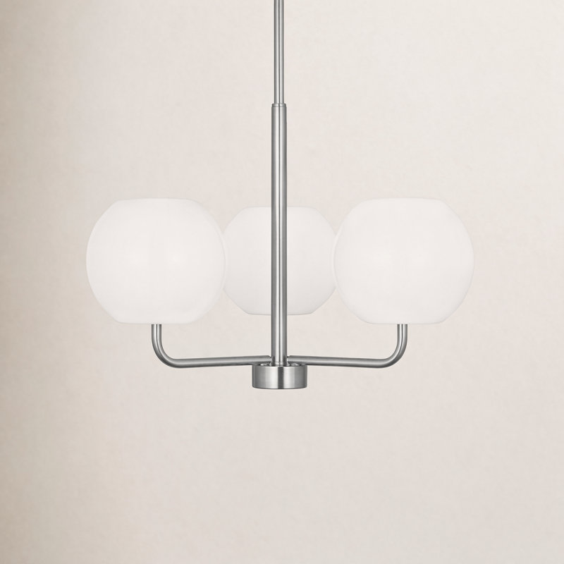 Lustre 3 lumières Jorund, Nickel brossé, Non
