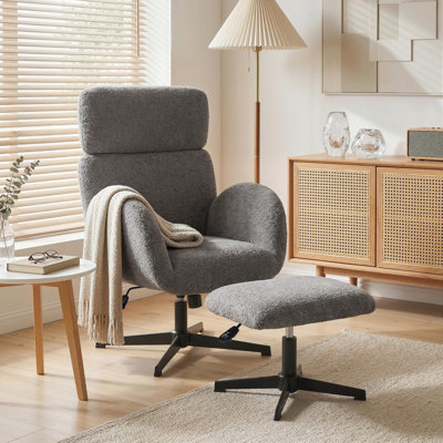 Upholstered Swivel Accent Chair