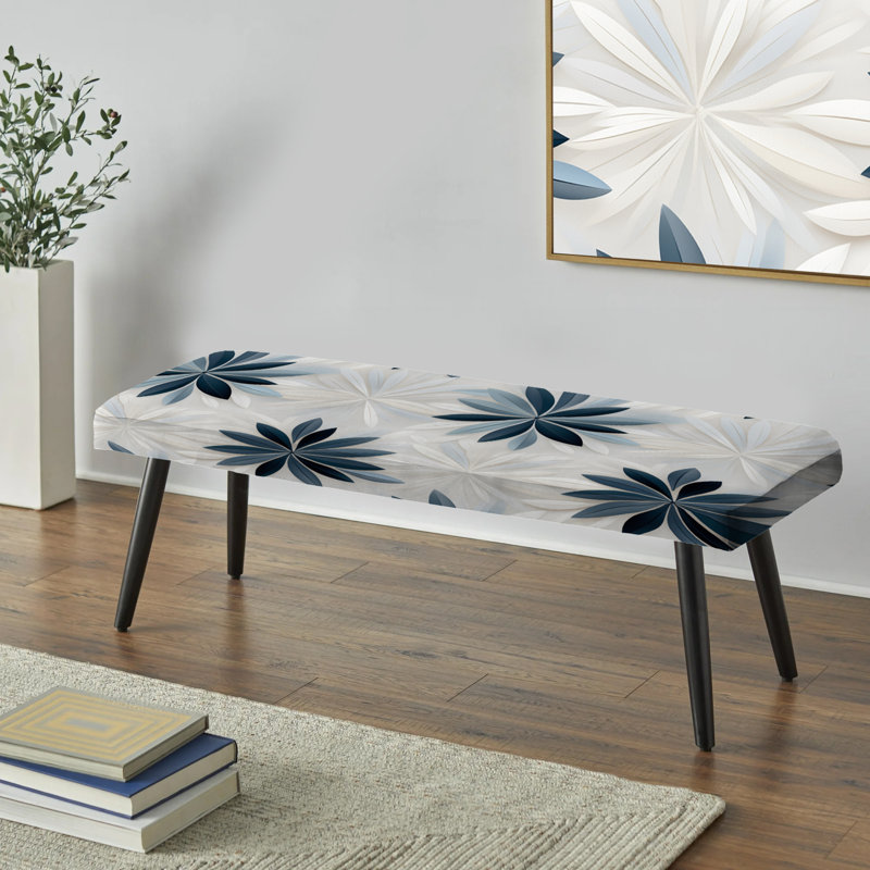 Nordic Tranquility - Banc rembourré géométrique noir