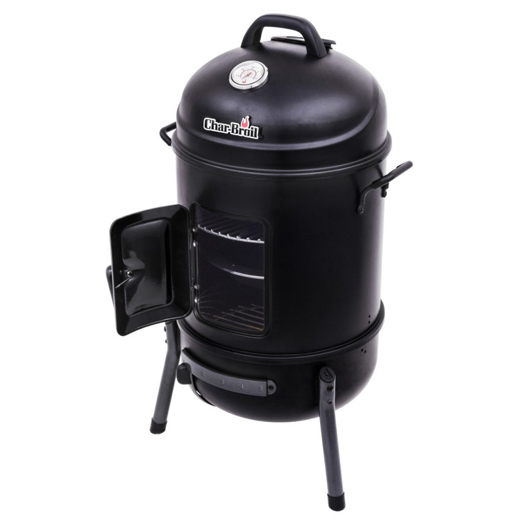 Master Cook Vertical 16 Steel Charcoal Smoker, Black