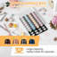 Tiroir porte-dosette - peut contenir 40 capsules, organisateur de dosettes en acrylique transparent avec tiroir coulissant, rangement pour capsules de comptoir, sans assemblage