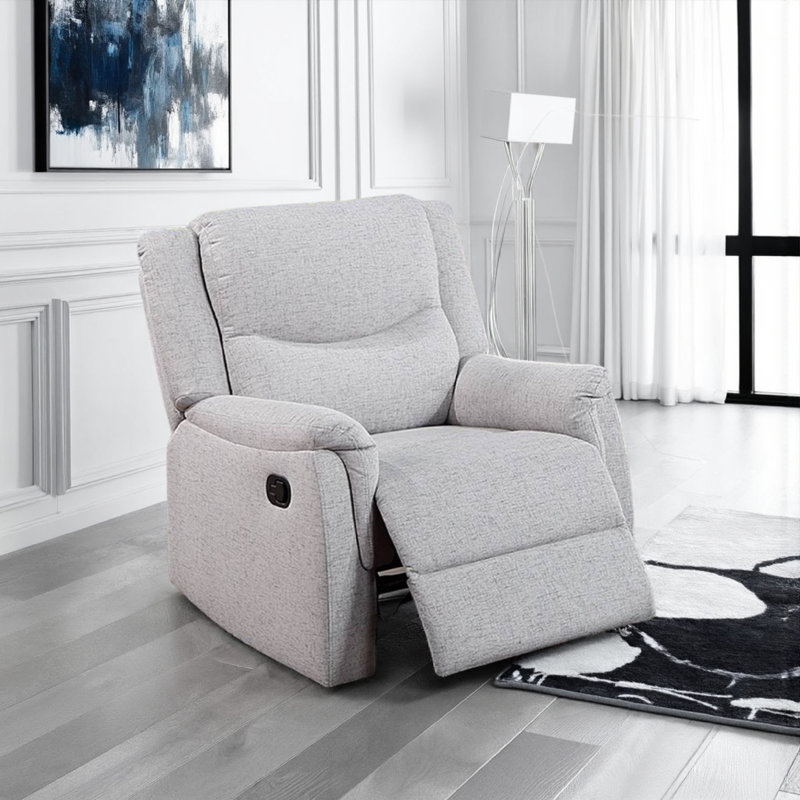 Sharnele Upholstered Recliner, Sincere Bone Burlap